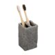 Maison Sucasa Toothbrush Holder for Bathroom, Countertop, Bathroom Accessory, Stone Design, Resin, Gray